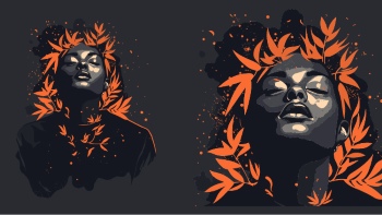 T-Shirt Design Fascinating Faces #1, 25xAI