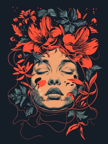 T-Shirt Design Fascinating Faces #1, 25xAI