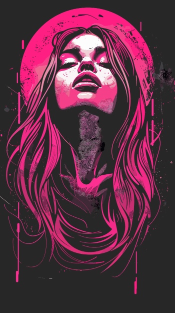 T-Shirt Design Fascinating Faces #1, 25xAI