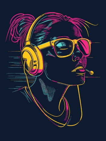 T-Shirt Design Fascinating Faces #1, 25xAI