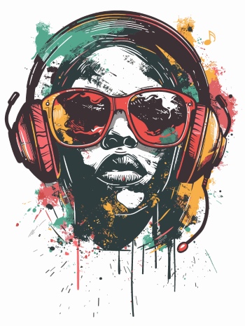 T-Shirt Design Fascinating Faces #2, 25xAI