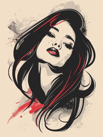 T-Shirt Design Fascinating Faces #2, 25xAI