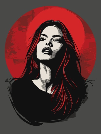 T-Shirt Design Fascinating Faces #2, 25xAI