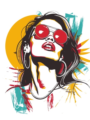 T-Shirt Design Fascinating Faces #2, 25xAI