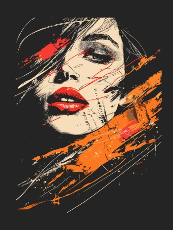 T-Shirt Design Fascinating Faces #2, 25xAI