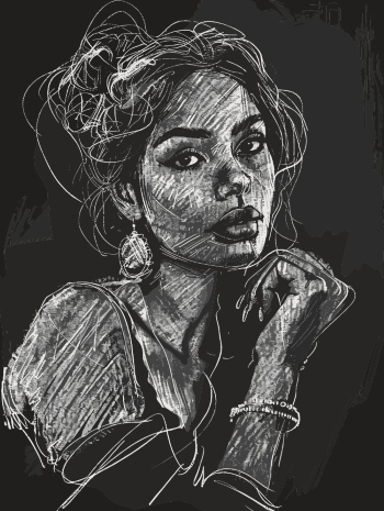 T-Shirt Design Fascinating Faces #3, 25xAI