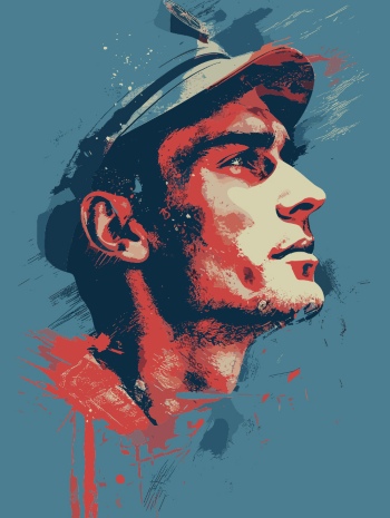 T-Shirt Design Fascinating Faces #3, 25xAI