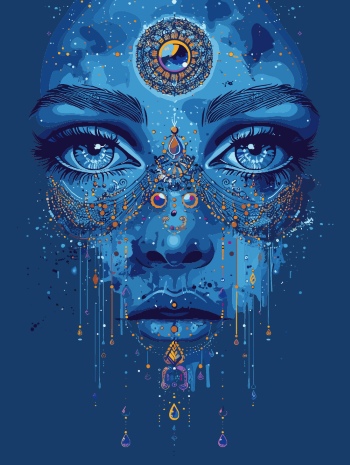 T-Shirt Design Fascinating Faces #3, 25xAI