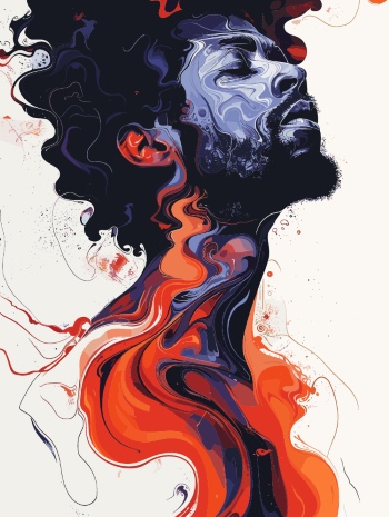 T-Shirt Design Fascinating Faces #3, 25xAI