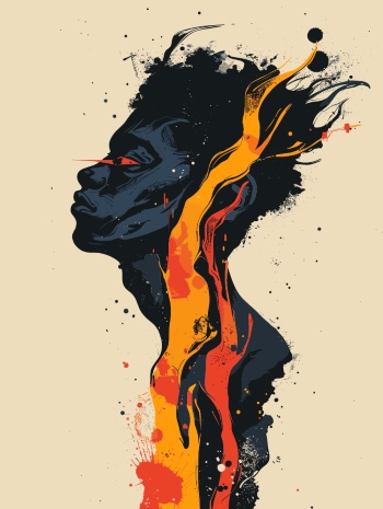 T-Shirt Design Fascinating Faces #3, 25xAI