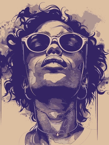 T-Shirt Design Fascinating Faces #3, 25xAI