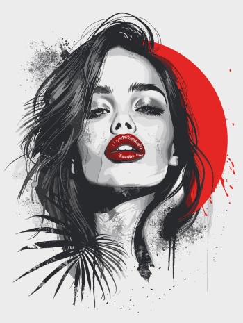 T-Shirt Design Fascinating Faces #3, 25xAI