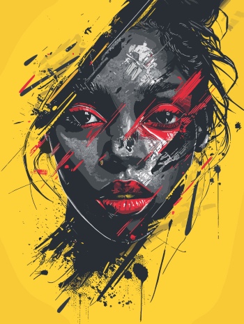 T-Shirt Design Fascinating Faces #4, 29xAI