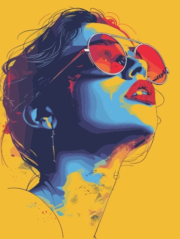 T-Shirt Design Fascinating Faces #4, 29xAI