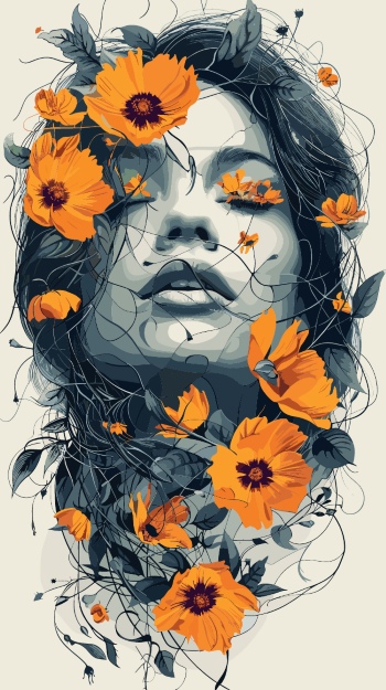 T-Shirt Design Fascinating Faces #4, 29xAI