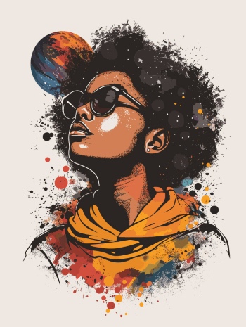 T-Shirt Design Fascinating Faces #4, 29xAI