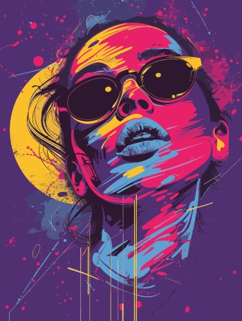 T-Shirt Design Fascinating Faces #4, 29xAI