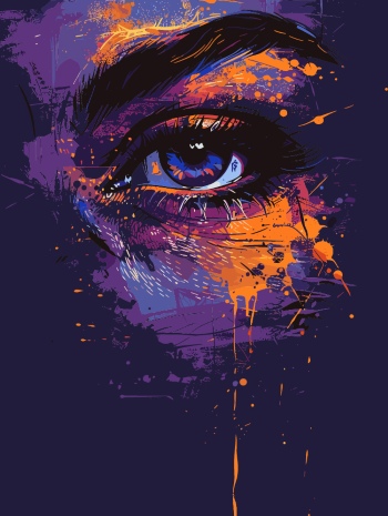 T-Shirt Design Fascinating Faces #4, 29xAI