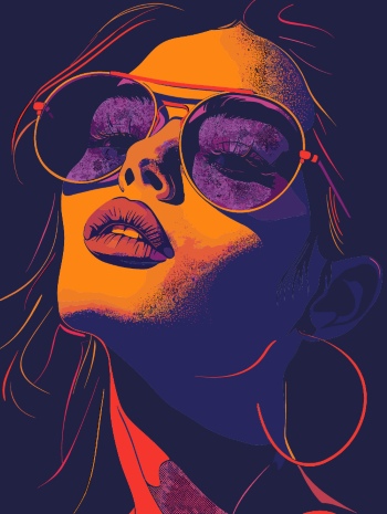 T-Shirt Design Fascinating Faces #4, 29xAI