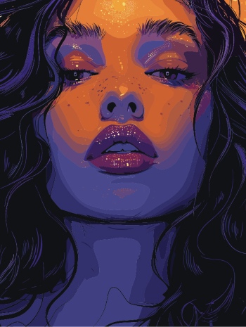 T-Shirt Design Fascinating Faces #4, 29xAI