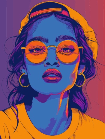 T-Shirt Design Fascinating Faces #4, 29xAI