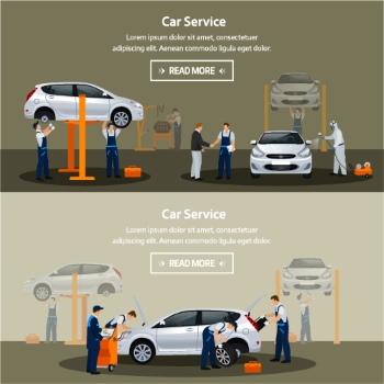 Auto Service Design Elements & Logos 25xAI