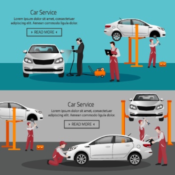 Auto Service Design Elements & Logos 25xAI