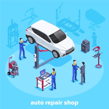 Auto Service Design Elements & Logos 25xAI