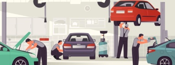 Auto Service Design Elements & Logos 25xAI