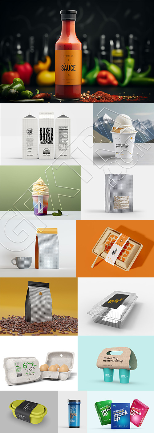 Food & Drink Mockups #1, 24xPSDT