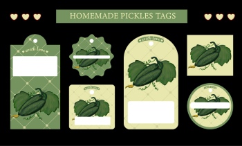 Pickles AI, JPEG, PNG & PSDT Design Set 47xElements