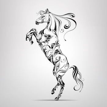 Horse Vector Art Illustrations #1, 25xAI