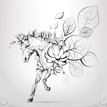 Horse Vector Art Illustrations #1, 25xAI