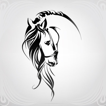 Horse Vector Art Illustrations #1, 25xAI