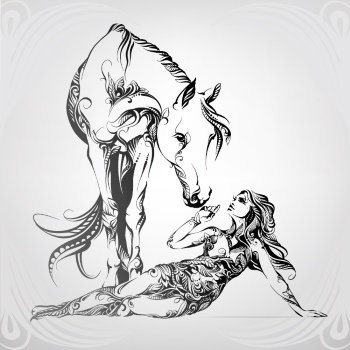 Horse Vector Art Illustrations #1, 25xAI