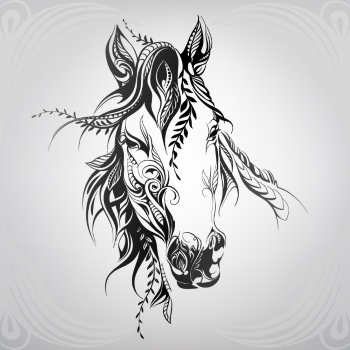 Horse Vector Art Illustrations #1, 25xAI