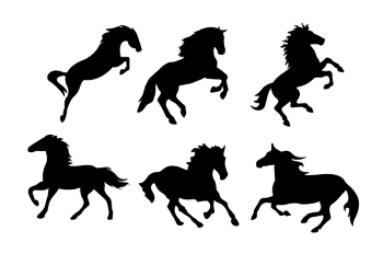 Horse Vector Art Illustrations #2, 28xAI