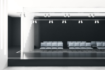 Empty Floodlit Catwalk for a Fashion Show 23xJPEG, 3xAI