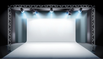 Empty Floodlit Catwalk for a Fashion Show 23xJPEG, 3xAI