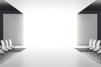 Empty Floodlit Catwalk for a Fashion Show 23xJPEG, 3xAI