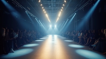 Empty Floodlit Catwalk for a Fashion Show 23xJPEG, 3xAI