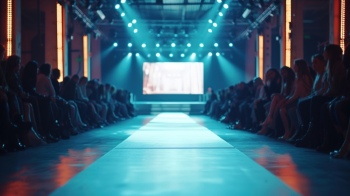 Empty Floodlit Catwalk for a Fashion Show 23xJPEG, 3xAI