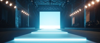 Empty Floodlit Catwalk for a Fashion Show 23xJPEG, 3xAI