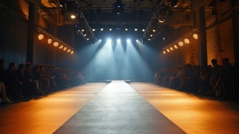 Empty Floodlit Catwalk for a Fashion Show 23xJPEG, 3xAI