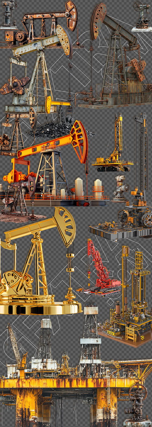 Oil Wells & Oil Platforms 32xPNG