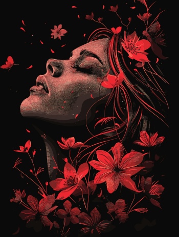 T-Shirt Design Fascinating Faces #5, 25xAI