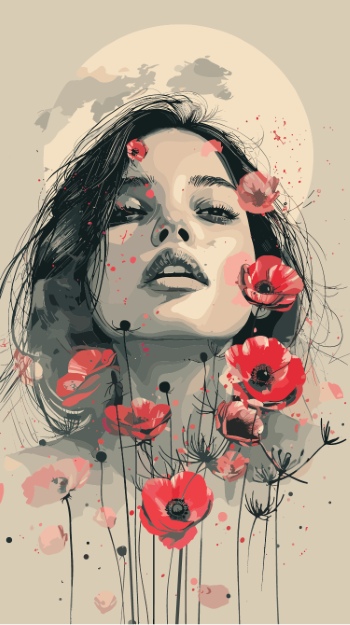 T-Shirt Design Fascinating Faces #5, 25xAI