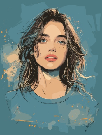 T-Shirt Design Fascinating Faces #5, 25xAI