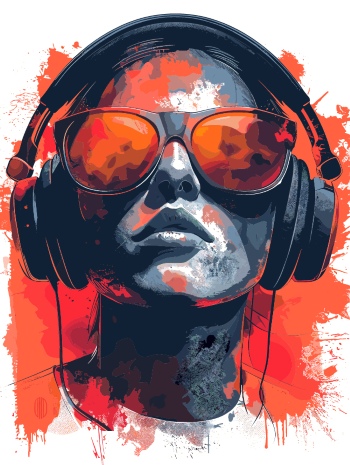 T-Shirt Design Fascinating Faces #5, 25xAI