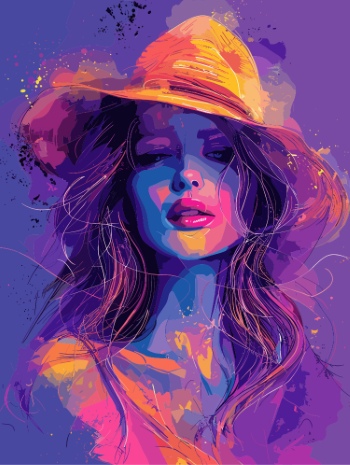 T-Shirt Design Fascinating Faces #5, 25xAI